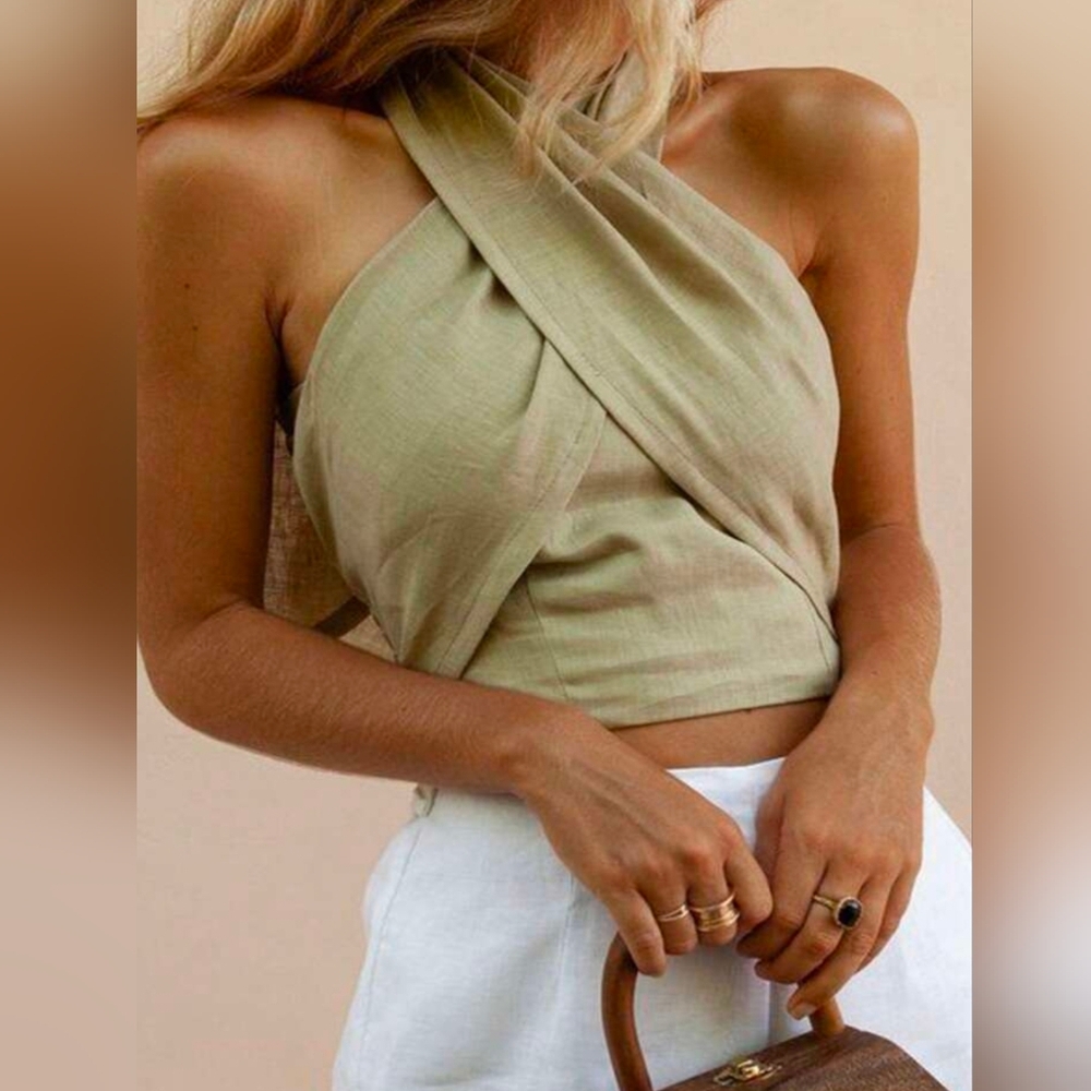 Green Halter Top
